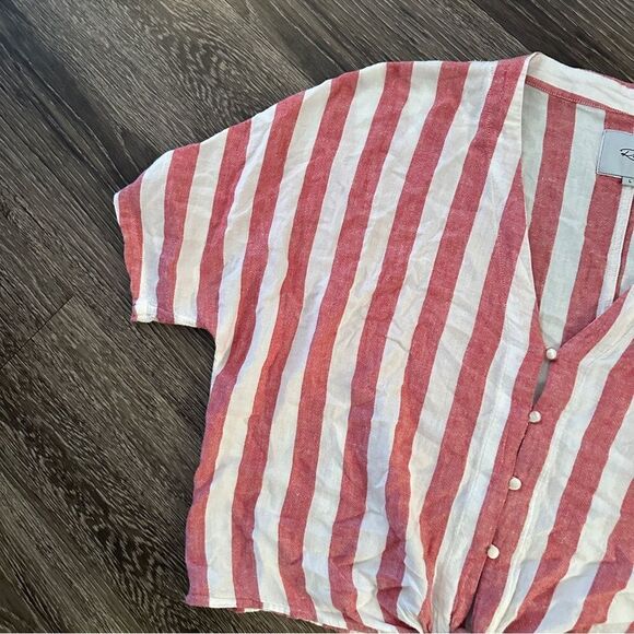 Rails Thea Tie Front Button Up in Seville Stripe - Picture 2 of 7